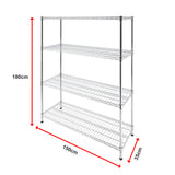 Modular Wire Storage Shelf 1500 x 350 x 1800mm Steel Shelving