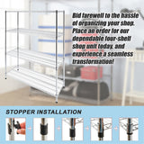 Modular Wire Storage Shelf 1500 x 350 x 1800mm Steel Shelving - Close-Up Angle