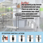 Modular Wire Storage Shelf 1500 x 350 x 1800mm Steel Shelving
