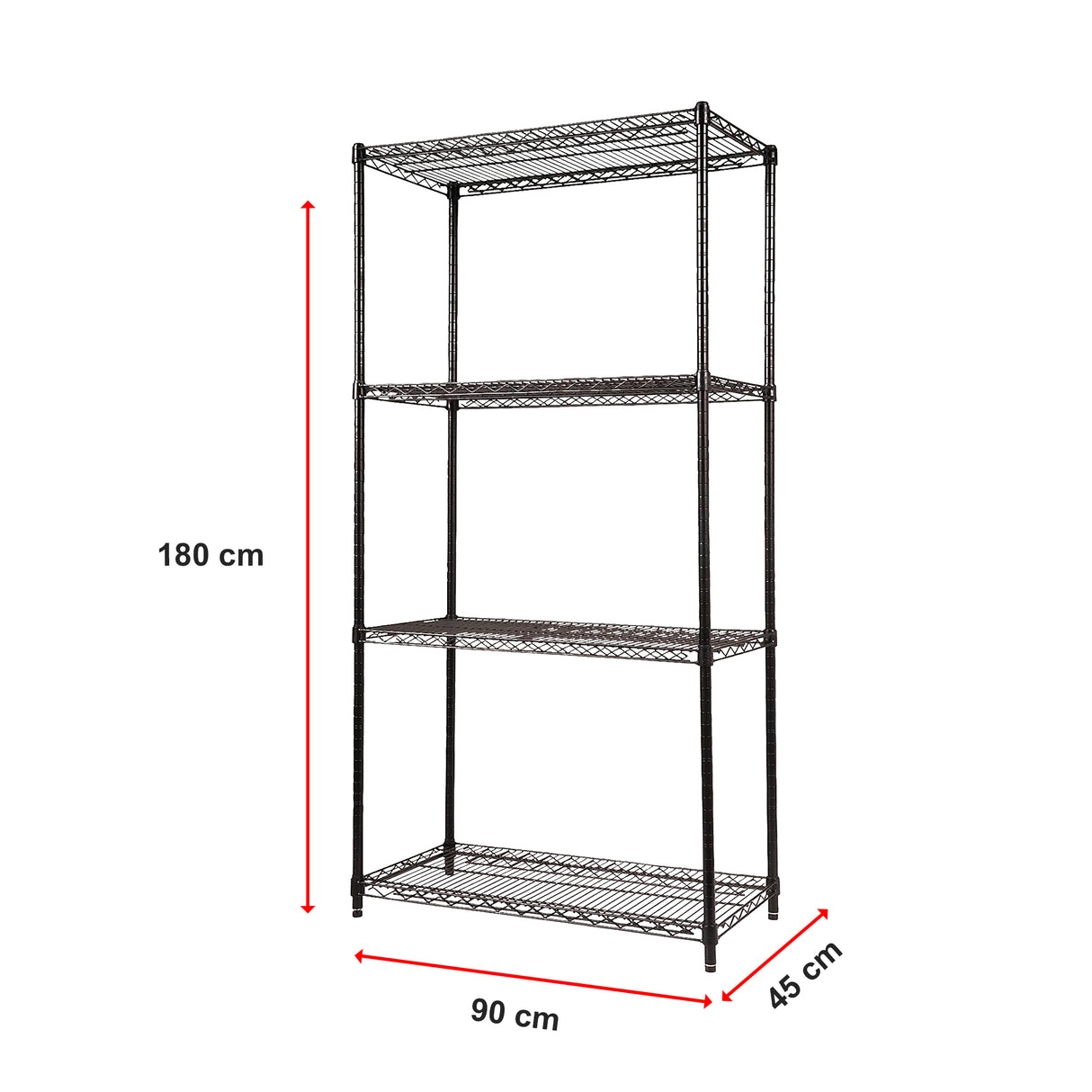 Modular Wire Storage Shelf 900 x 450 x 1800mm Steel Shelving