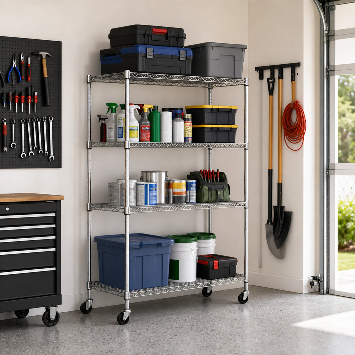 Modular Wire Storage Shelf 900 x 450 x 1800mm Steel Shelving