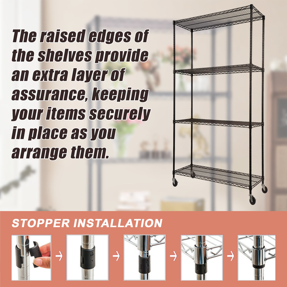 Modular Wire Storage Shelf 900 x 450 x 1800mm Steel Shelving