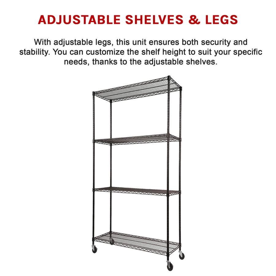 Modular Wire Storage Shelf 900 x 450 x 1800mm Steel Shelving