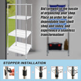Modular Wire Storage Shelf 350 x 350 x 1800mm Steel Shelving - 45-Degree Angle