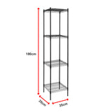 Modular Wire Storage Shelf 350 x 350 x 1800mm Steel Shelving