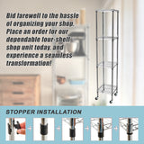 Modular Wire Storage Shelf 350 x 350 x 1800mm Steel Shelving - Extra Image