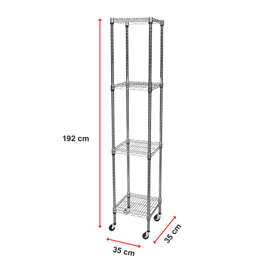 Modular Wire Storage Shelf 350 x 350 x 1800mm Steel Shelving