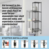 Modular Wire Storage Shelf 350 x 350 x 1800mm Steel Shelving - Extra Image