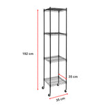 Modular Wire Storage Shelf 350 x 350 x 1800mm Steel Shelving - Extra Image