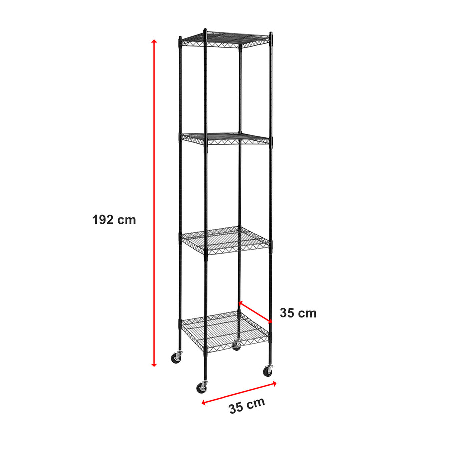 Modular Wire Storage Shelf 350 x 350 x 1800mm Steel Shelving
