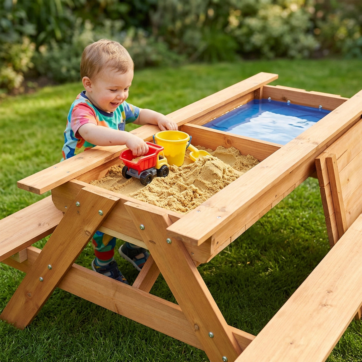 Sand & Water Wooden Picnic Table