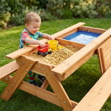 Sand & Water Wooden Picnic Table - Side View