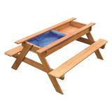 Sand & Water Wooden Picnic Table - 45-Degree Angle