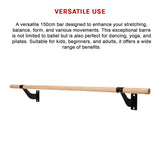 Wall Mounted Ballet Barre - Low Angle