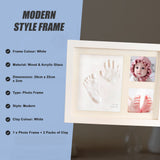 Baby Hand & Foot Print Clay Cast Kit Photo Picture Frame Christening Gift - Extra Image