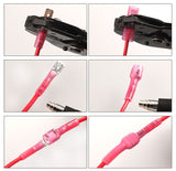250pc Heat Shrink Spade Connectors Quick Disconnect Wire Electrical - Side View