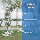 2pcs Round Wedding Arch Backdrop Rings Loops Flower Balloon Lawn Row Stand - Side View