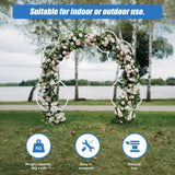 2pcs Round Wedding Arch Backdrop Rings Loops Flower Balloon Lawn Row Stand - 45-Degree Angle