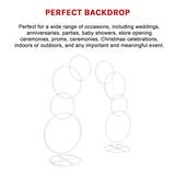 2pcs Round Wedding Arch Backdrop Rings Loops Flower Balloon Lawn Row Stand - Low Angle