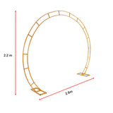 260cm Gold Metal Wedding Arch Round Balloon Birthday Party - Extra Image