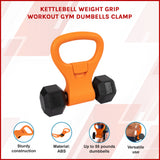 Kettlebell Weight Grip Workout Gym Dumbells Clamp - Front View