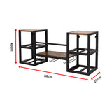 Wall Mounted Wine Rack 3 Stem Glass Holder Storage Organiser - Extra Image