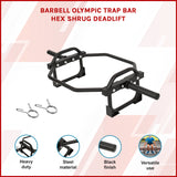 Barbell Olympic Trap Bar Hex Shrug Deadlift - Rear View
