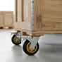 Castor Wheels 4 x 6" 150mm Swivel Silent Caster 2 Brakes 800KG