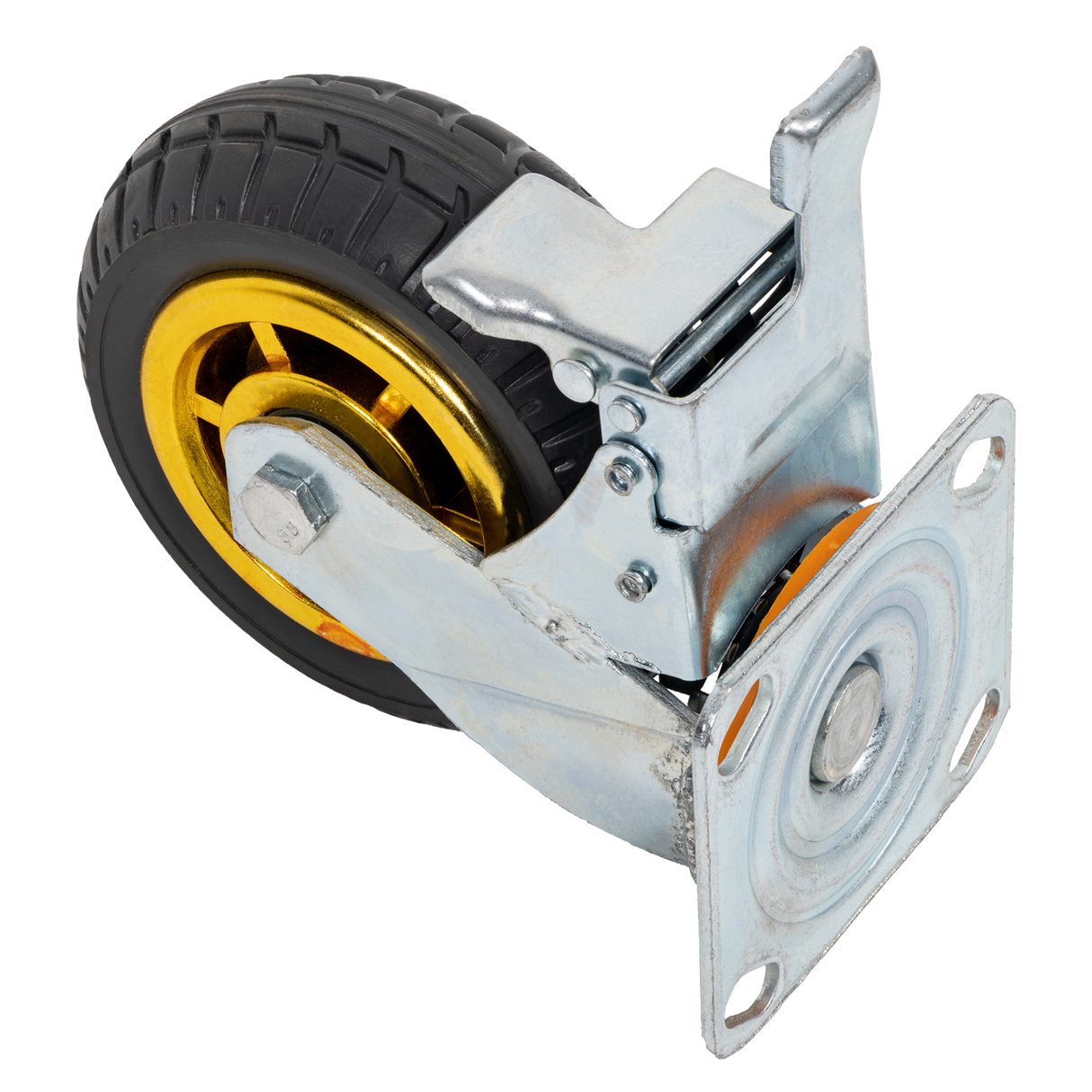 Castor Wheels 4 x 6" 150mm Swivel Silent Caster 2 Brakes 800KG