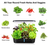 Hydroponics Growing System Indoor Germination Kit 12 Pods Home Gardening LED - Side View