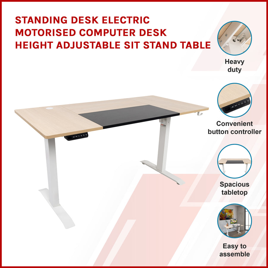 Standing Desk Electric Motorised Computer Desk Height Adjustable Sit Stand Table