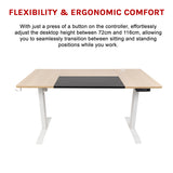 Standing Desk Electric Motorised Computer Desk Height Adjustable Sit Stand Table - Close-Up Angle