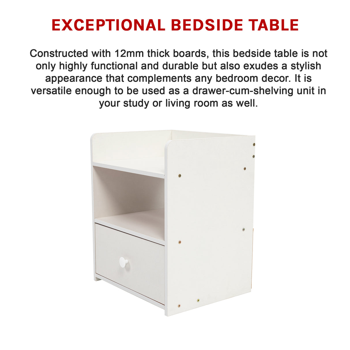 Bedside Tables Side Table Nightstand Storage Drawer Shelf Bedroom
