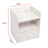 Bedside Tables Side Table Nightstand Storage Drawer Shelf Bedroom - Extra Image