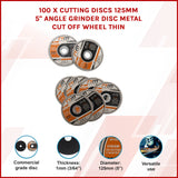 100 x Cutting Discs 125mm 5