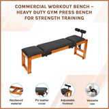 Commercial Workout Bench &ndash; Heavy Duty Gym Press Bench for Strength Training - Side View