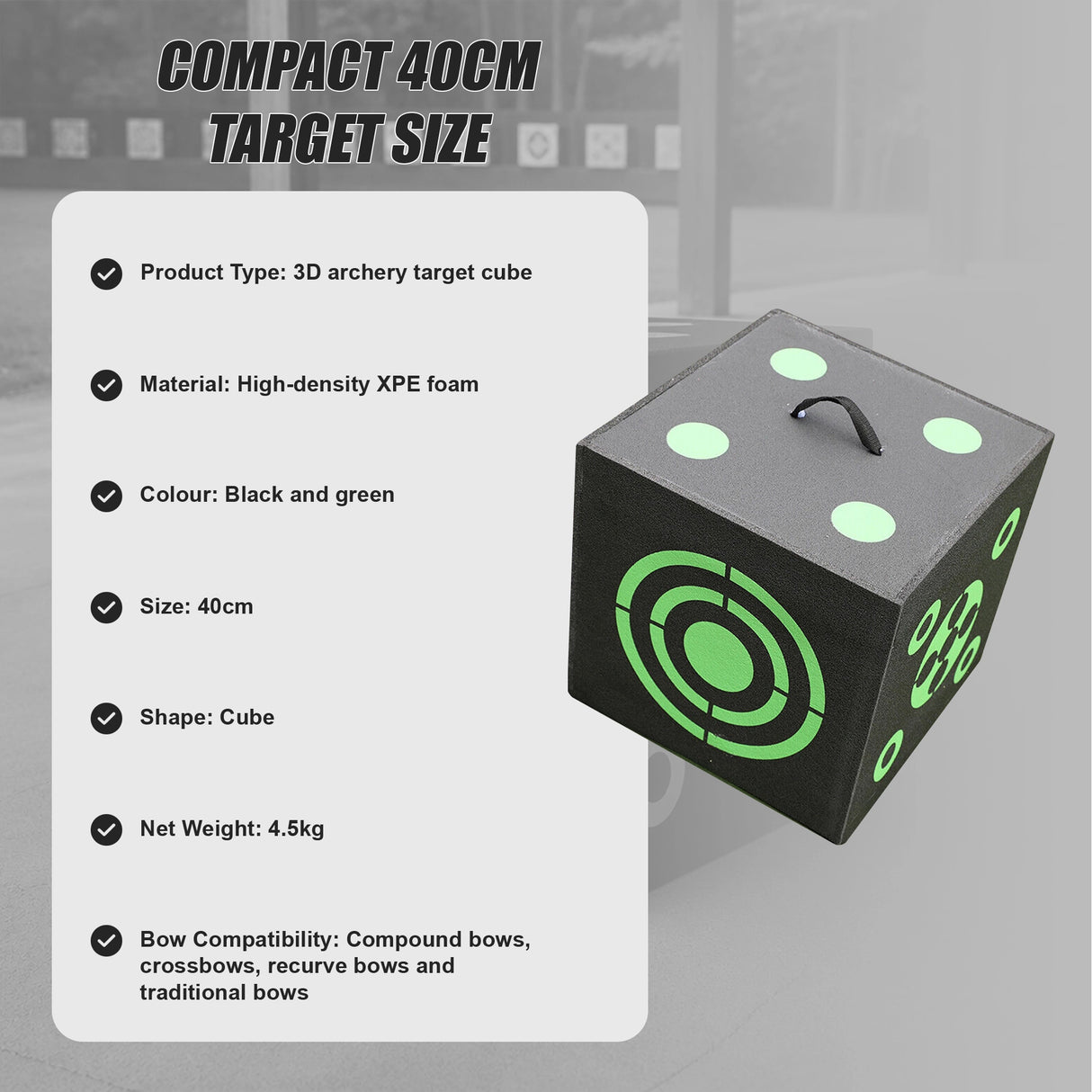Archery 3D Targets High Density Foam 40cm Cube Bow Arrow Shooting Practice
