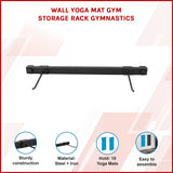 Wall Yoga Mat Gym Storage Rack Gymnastics - Rear View