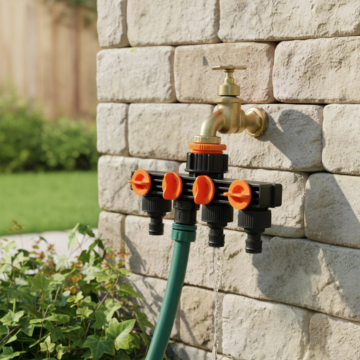 4 Way Hose Connector Tap Irrigation Garden Kit