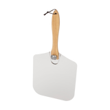 Metal Pizza Peel with Foldable Wood Handle - Side View