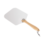 Metal Pizza Peel with Foldable Wood Handle - Top-Down View