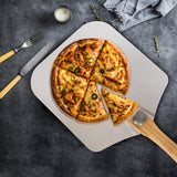 Metal Pizza Peel with Foldable Wood Handle - 45-Degree Angle