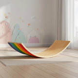 Wooden Wobble Balance Board for Kids Toddlers Adults - Side View