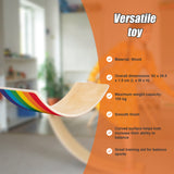 Wooden Wobble Balance Board for Kids Toddlers Adults - Top-Down View