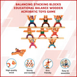 Balancing Stacking Blocks Educational Balance Wooden Acrobatic Toys Game - Front View