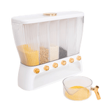 6 Grids Dispenser Storage Container Rice Cereal Beans Grain