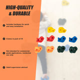 Deluxe 10 x Holds for Rock Climbing Wall Kids Outdoor Playground - Top-Down View