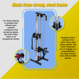 Wall Mounted Dual Pulley Tower - Rear View