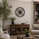 Large Metal Outdoor Wall Clock &ndash; Weather-Resistant for Garden and Home Decor