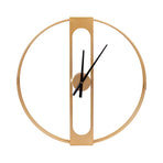 Gold Clover Metal Wall Clock